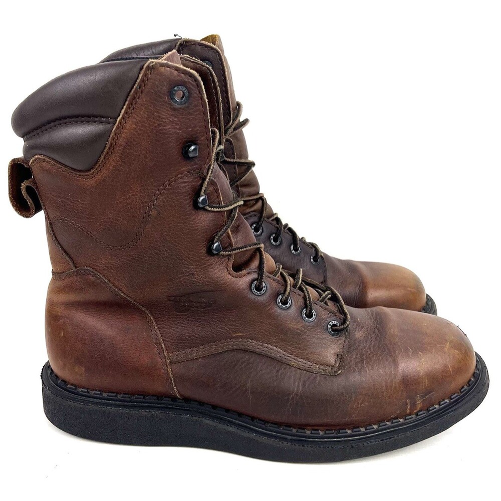 Vintage Red Wing Shoes 468 Insulated Soft Toe 8" Work Boots Sz 12 USA Made Brown